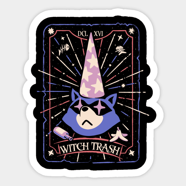 The Witch Trash Sticker by Ilustrata